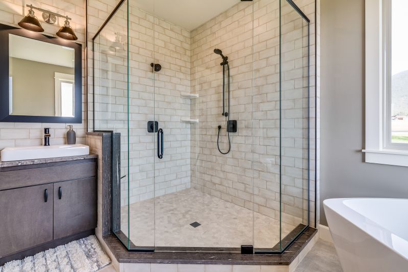 Sleek Black Frame Shower Enclosure